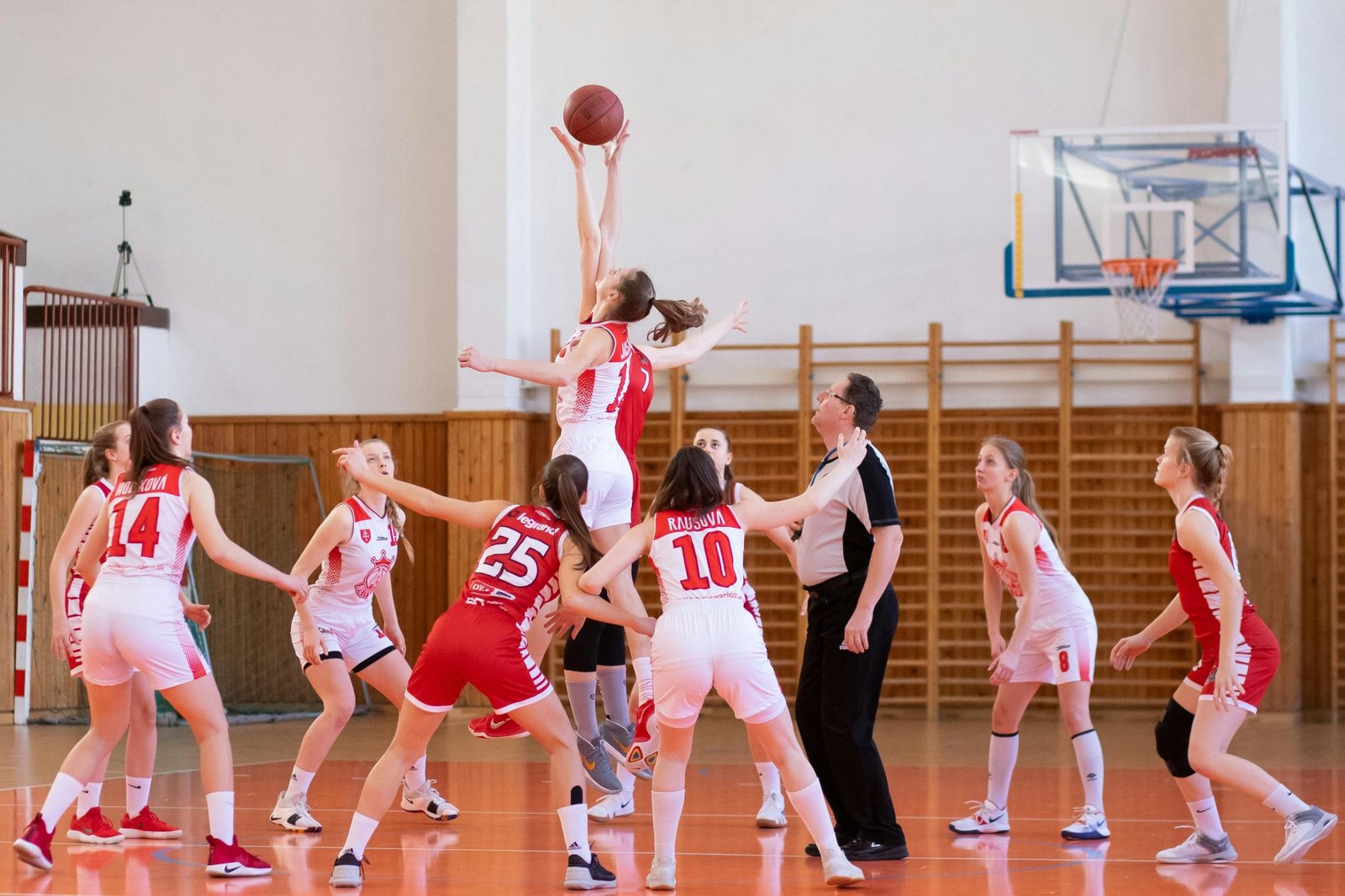 Sports teams and clubs wearing athletic apparel