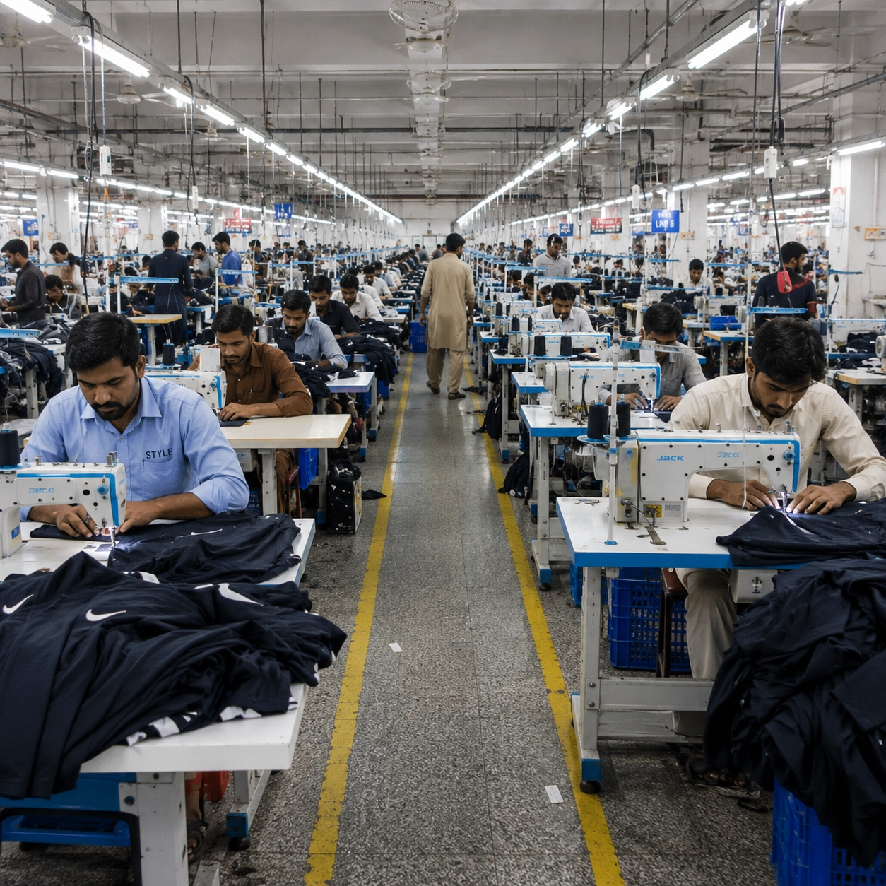 Custom apparel bulk manufacturing